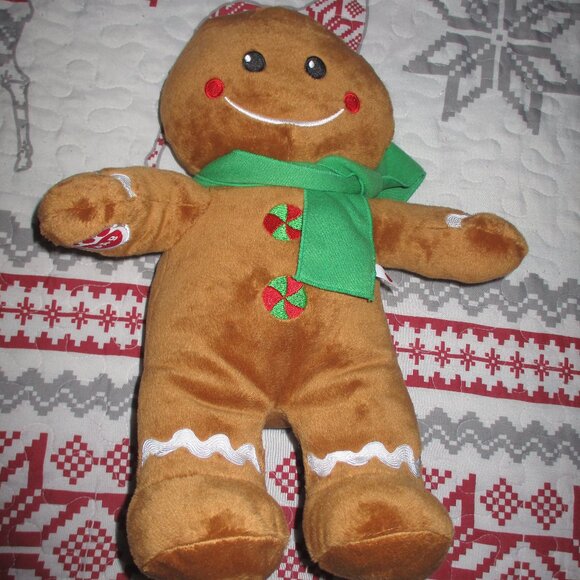 Build A Bear Gingerbread Cookie Christmas Holiday Boy & Girl Plush - Picture 3 of 4